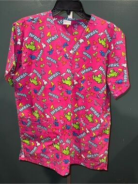 Nestle Pink Novelty Nerds Print Tunic Top